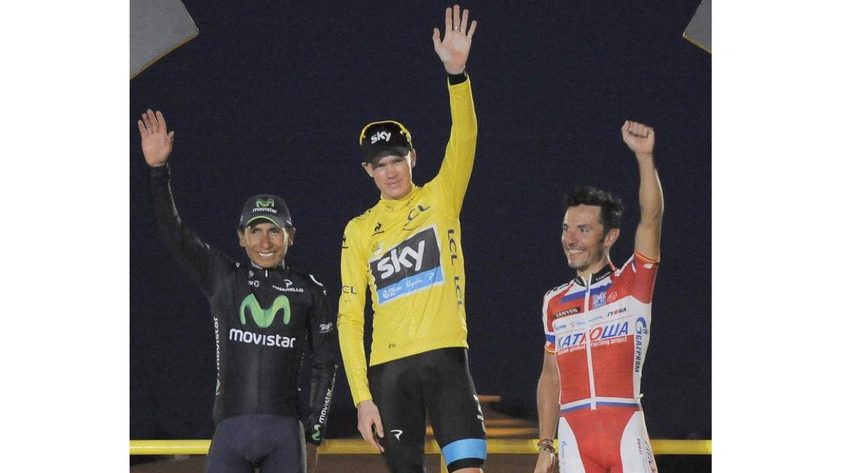 Quintana, Froome y Rodríguez fueron los protagonistas del podio nocturno de este Tour.