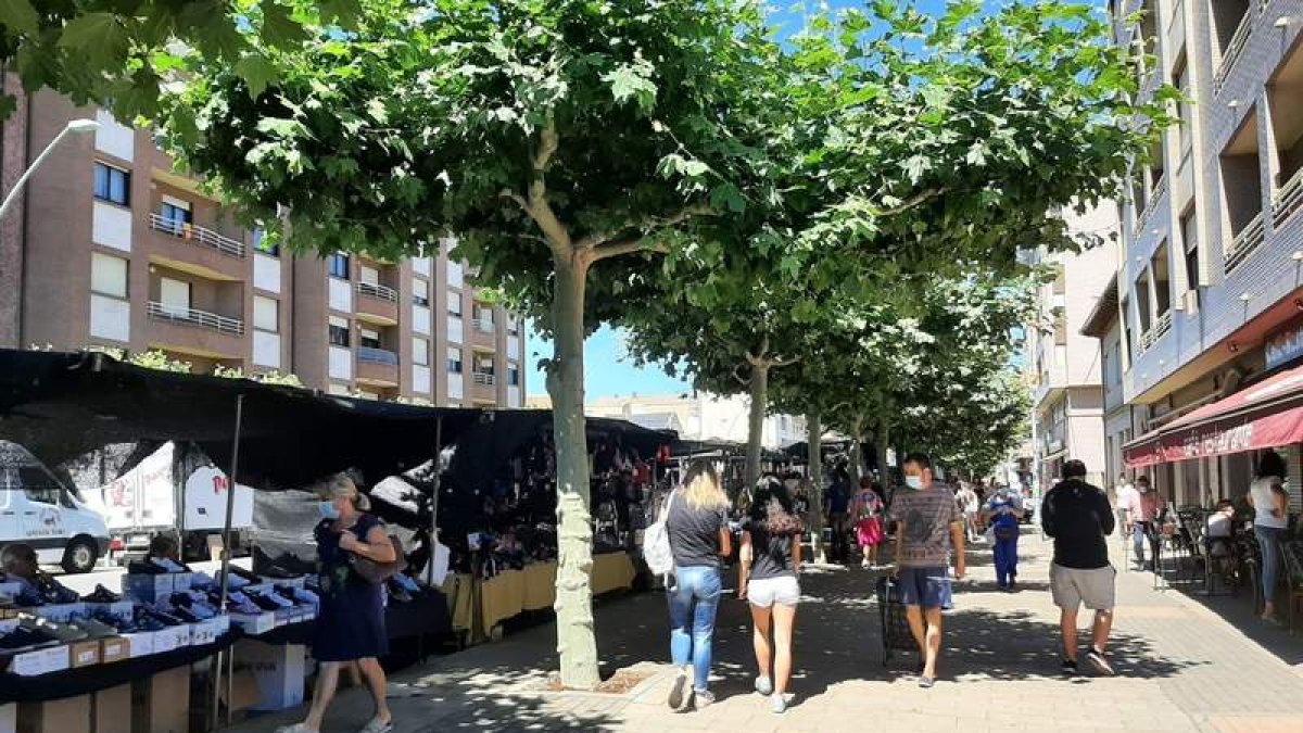Imagen del mercadillo de los martes de Astorga. DL