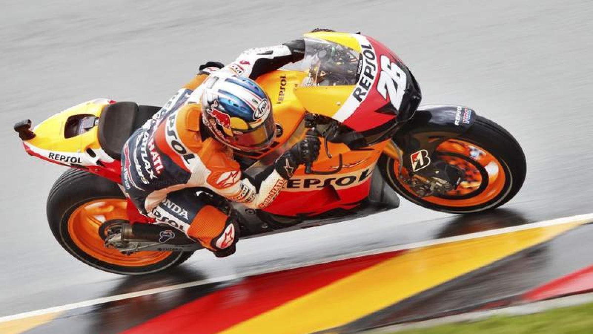 Pedrosa durante los primeros entrenamientos.