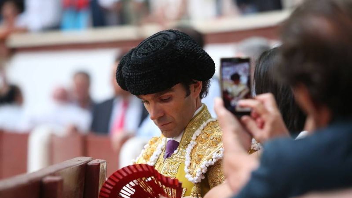 El diestro José Tomás en el callejón de la Plaza de Toros de León en las pasadas fiestas de San Juan