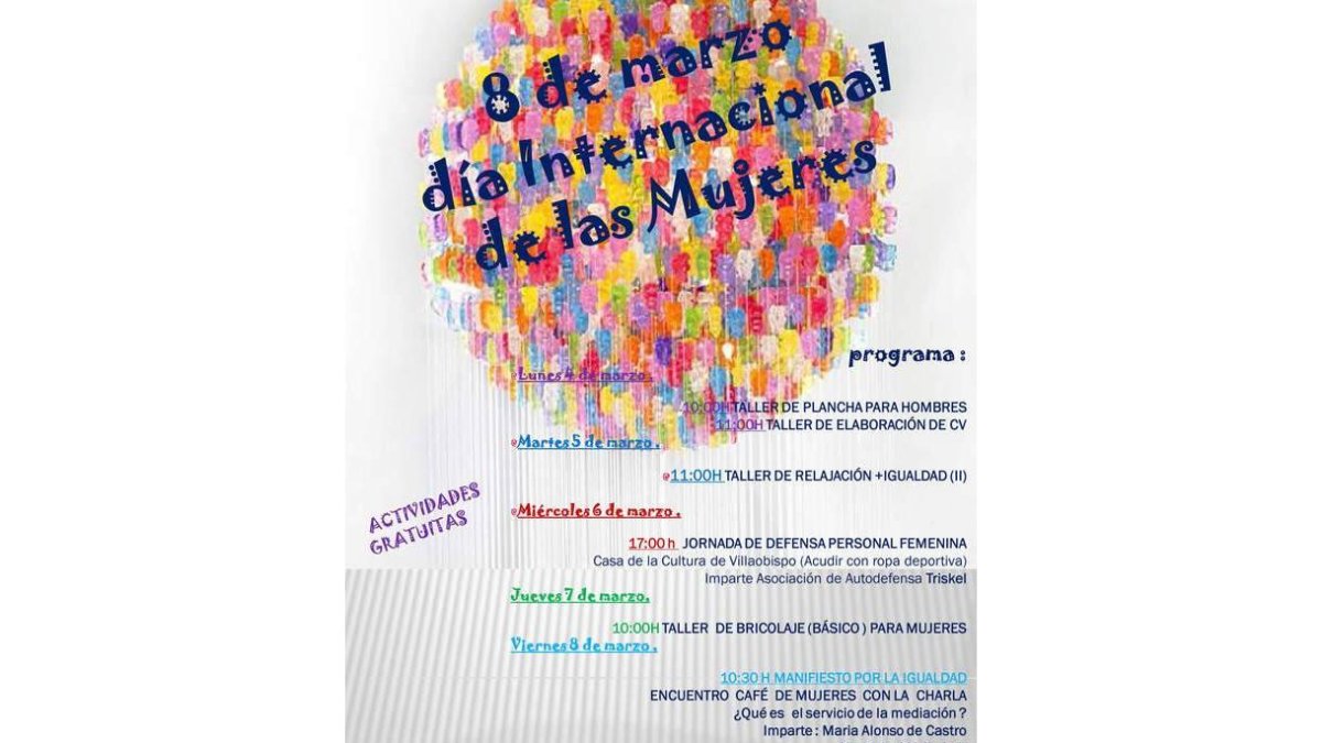 Cartel anunciador de la semana.