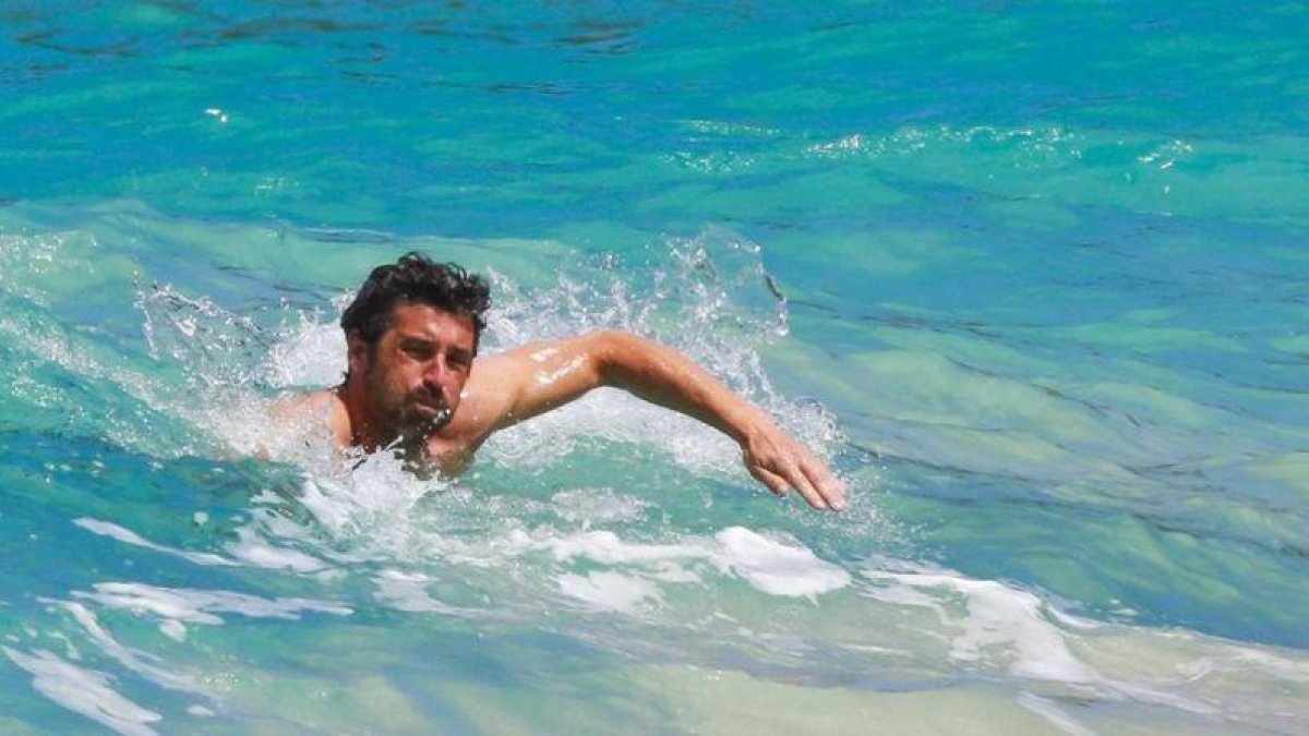 El actor Patrick Dempsey, famoso por su papel en la serie 'Anatomía de Gray', de vacaciones con su mujer en la isla de St. Barth.