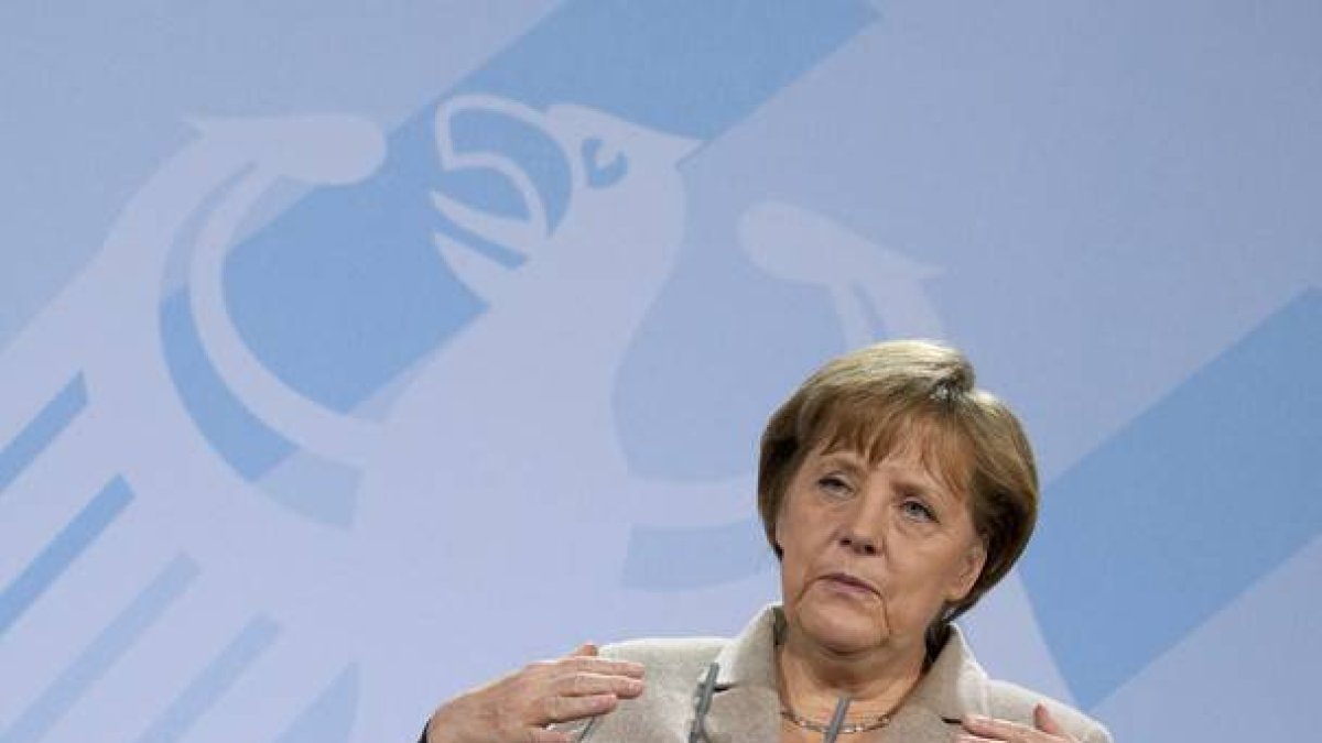 Angela Merkel, tras su comparecencia ante el Bundestag.
