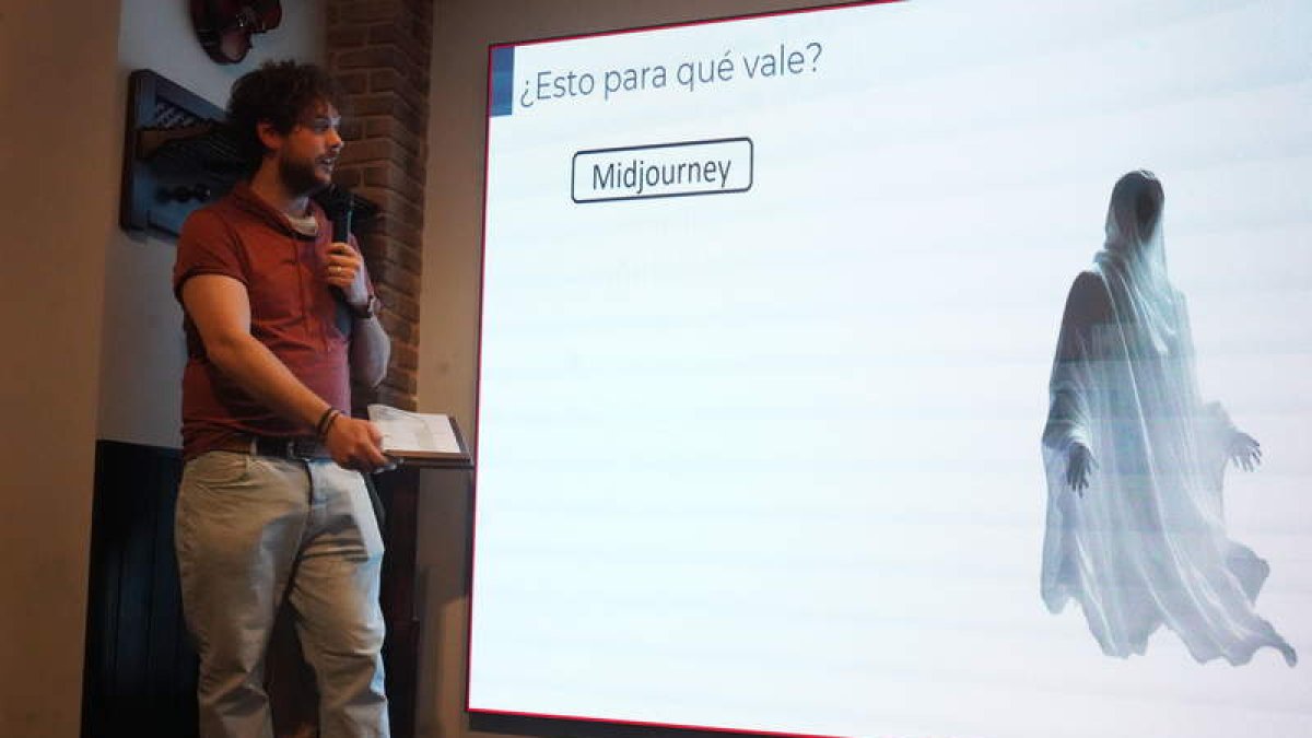 Óscar García-Olalla, ayer durante la presentación de Xeridia en el Espacio Yvium. J. NOTARIO
