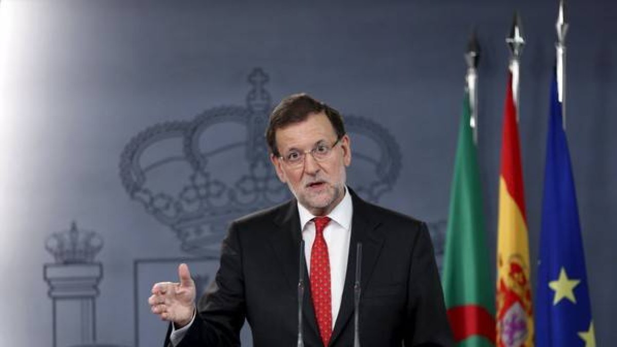 Mariano Rajoy, este martes en conferencia de prensa en la Moncloa.
