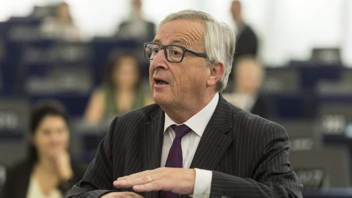 El presidente de la Comisión Europea, Jean-Claude Juncker, en un momento de su discurso. P. SEEGER