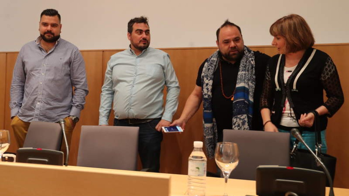 Rodríguez, Prada, Álvarez y Figuero, ayer. L. DE LA MATA