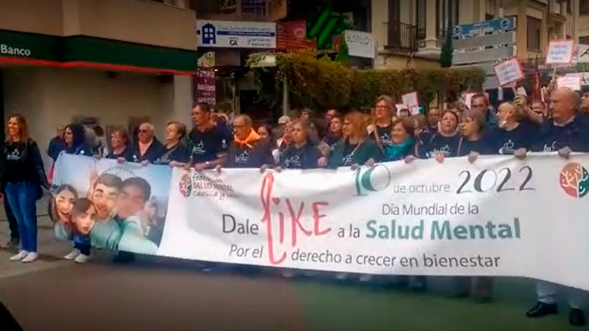 Manifestación en León por la salud mental