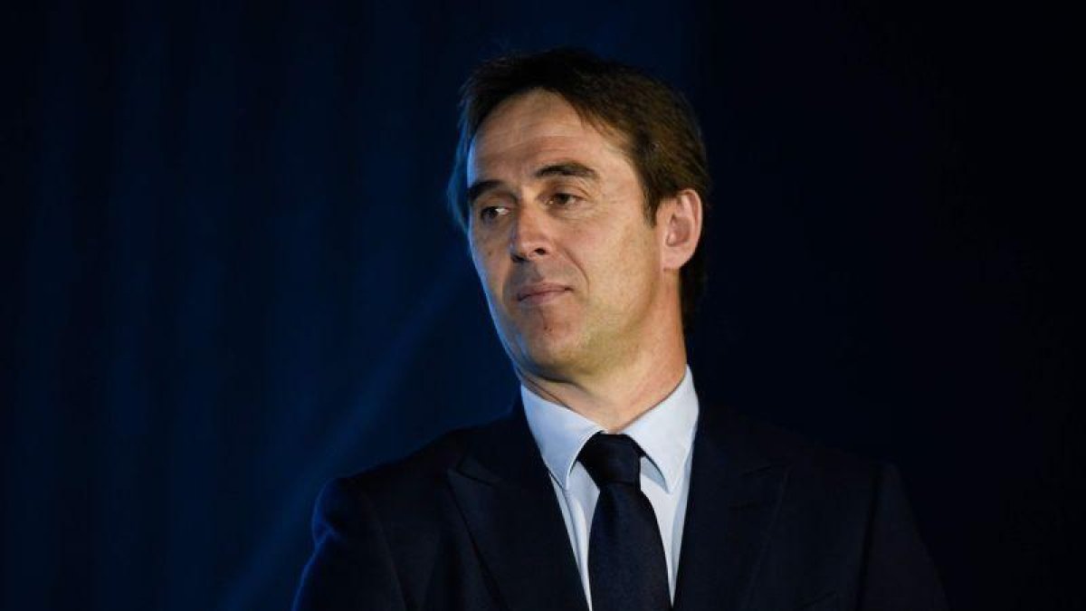 Lopetegui, en la conferencia de prensa en la que anunció la lista de 23 jugadores para Rusia.