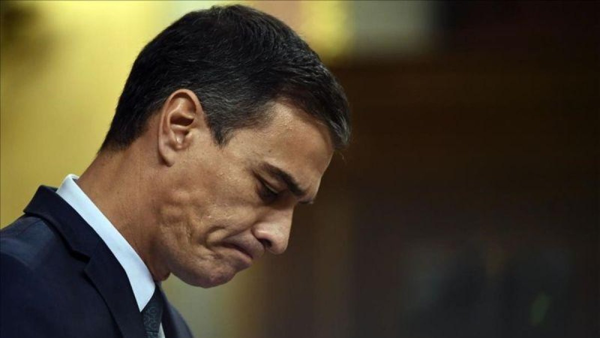 Pedro Sánchez, en la última jornada del debate de investidura.