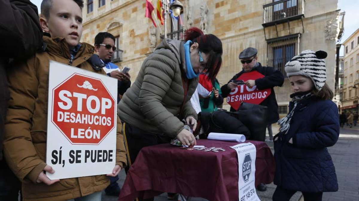Las protestas contra los desahucios han sido una constante