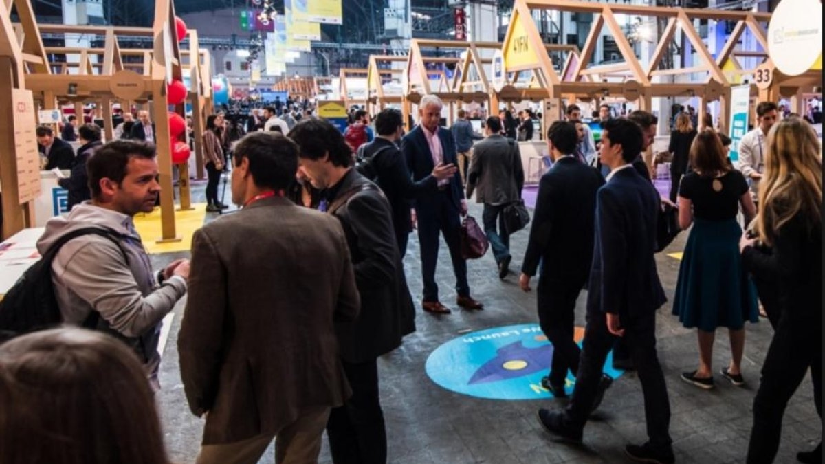 Un aspecto de la zona de exposición de la tercera edición de 4YFN, en febrero del 2016.
