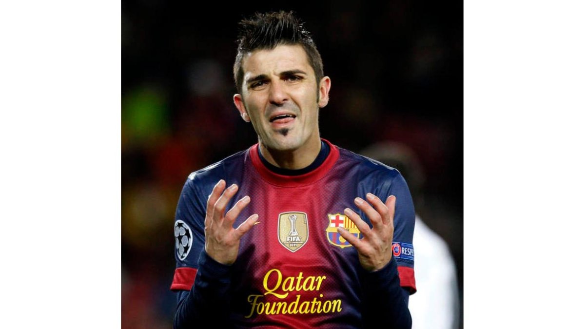 David Villa podría dejar el Barcelona en enero.