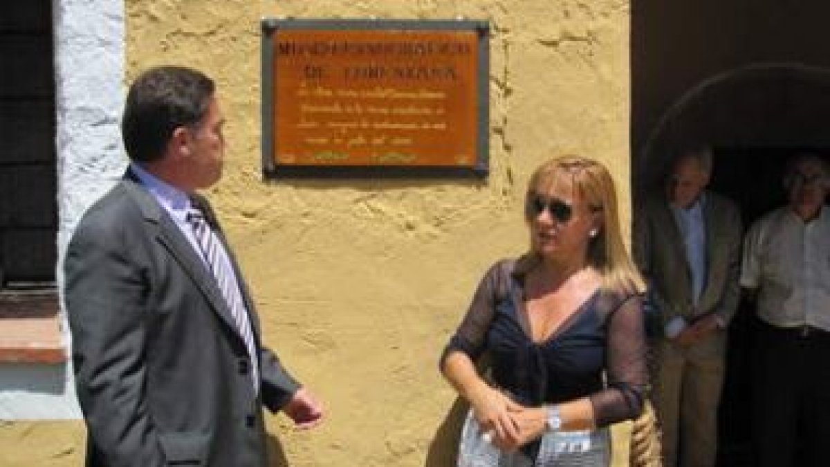 Isabel Carrasco, durante la inauguración del Museo Etnográfico de Lorenzana.