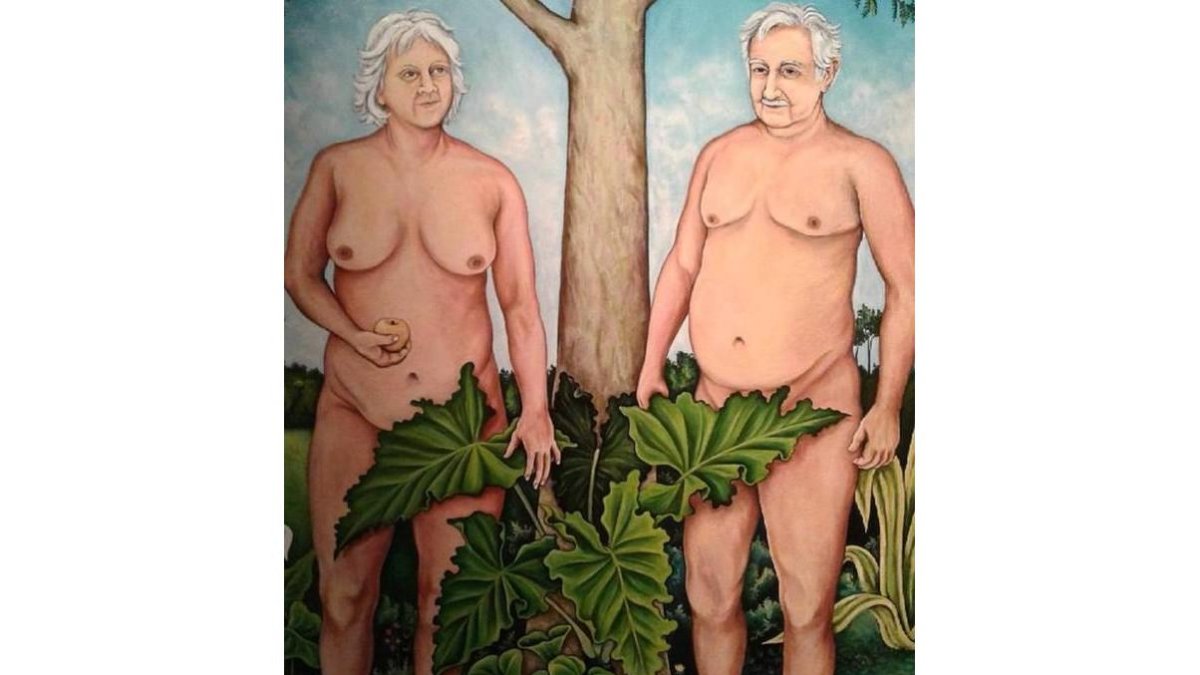 La pintura de Mújica y su esposa desnudos.