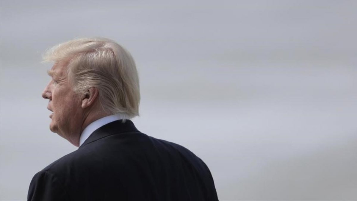 El presidente de Estados Unidos, Donald Trump, poco antes de la reunión del G20.