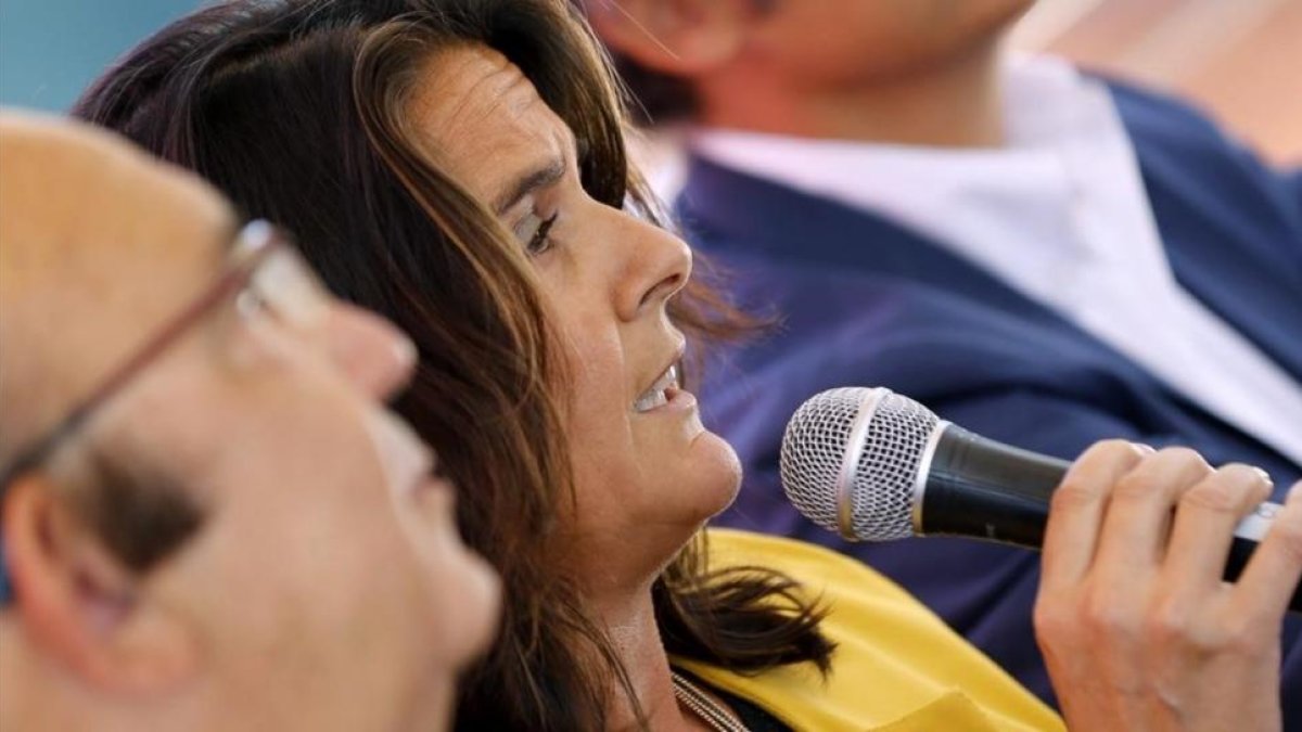 Conchita Martínez, en la rueda de prensa en la que anunció el equipo de la Davis para jugar ante la India.