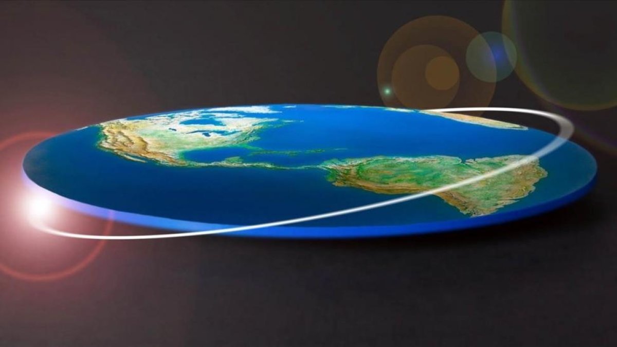 Espectacular simulació de la Tierra, según los teóricos de que es completamente plana.