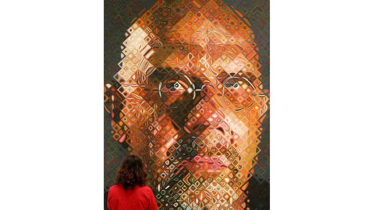 Imagen de un cuadro de Chuck Close. LINDSEY PARNABI