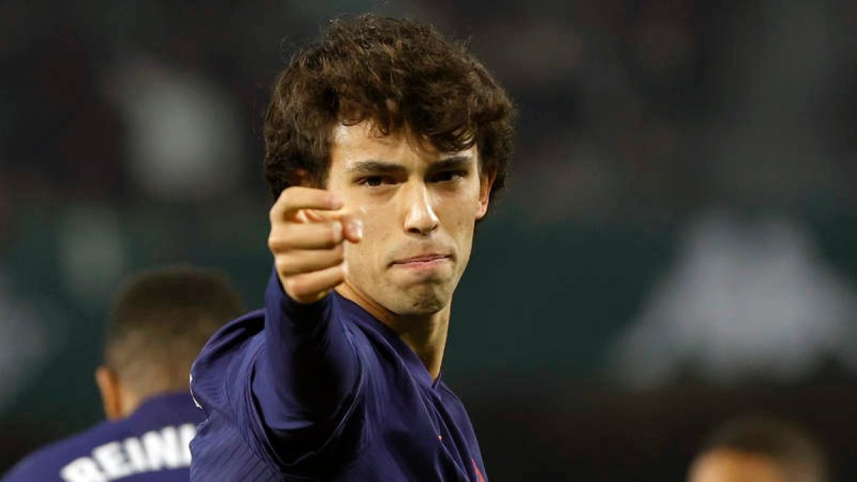El delantero portugués del Atlético de Madrid João Félix logró un doblete ante el Betis. JULIO MUÑOZ