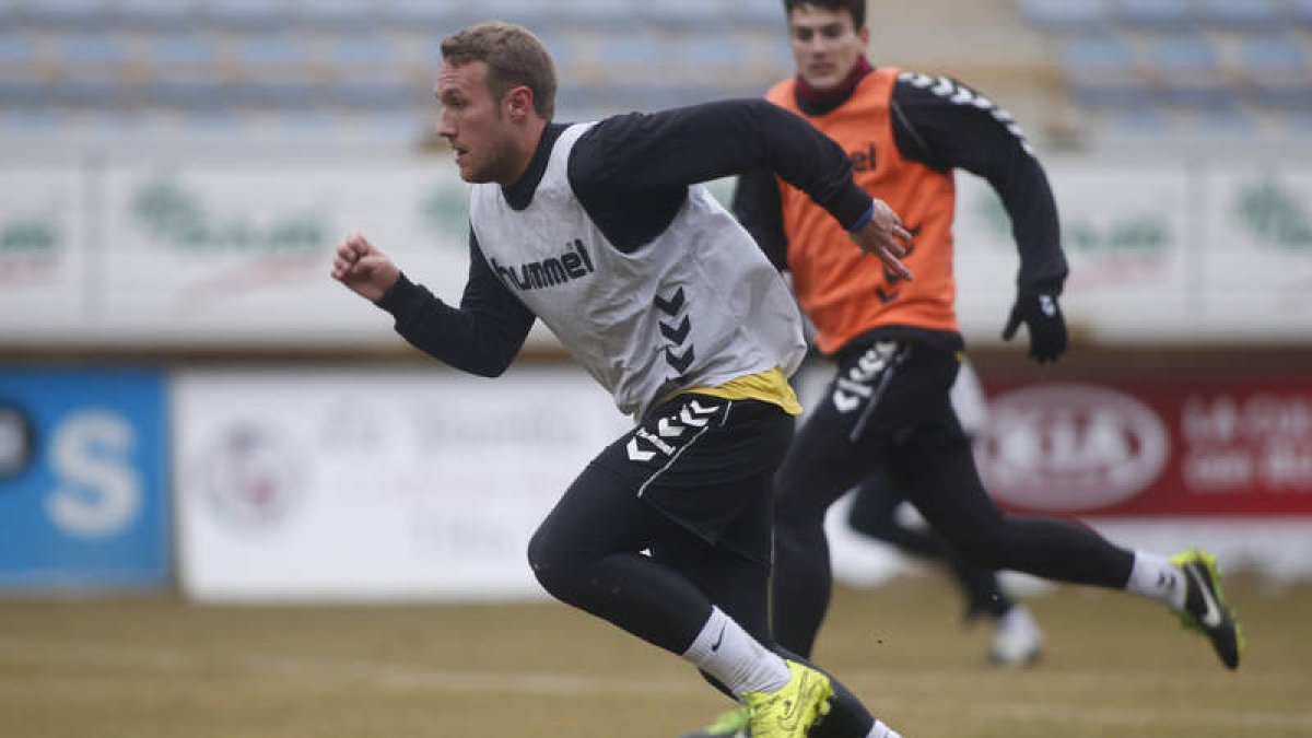 Aketxe y Gonzalo, durante un entrenamiento