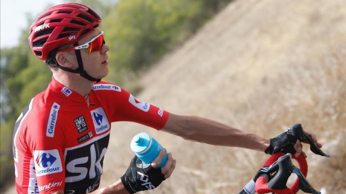 Chris Froome, durante la novena etapa de la Vuelta