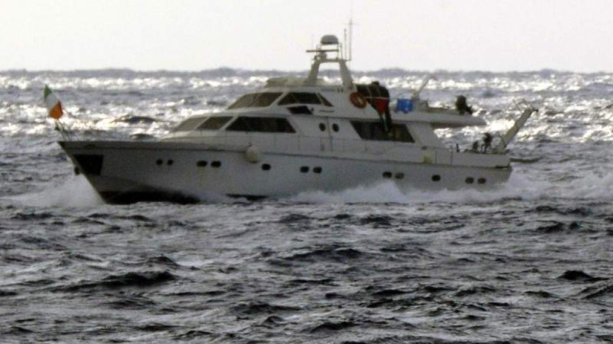 Uno de los barcos interceptados por el gobierno israelí.