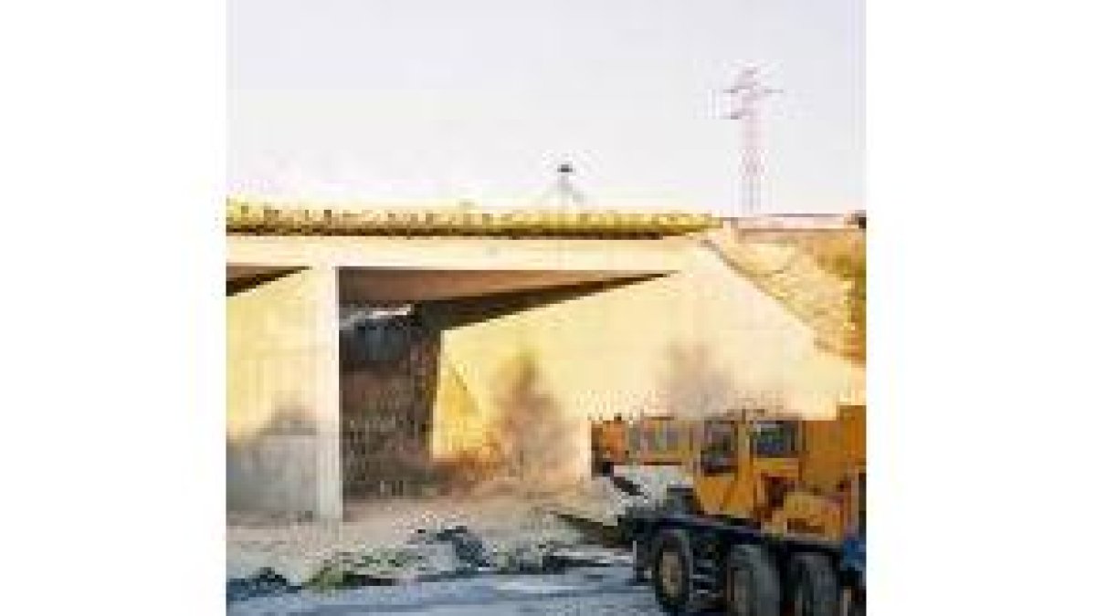 Trabajos en la línea Zamora-Orense, en San Cibrao