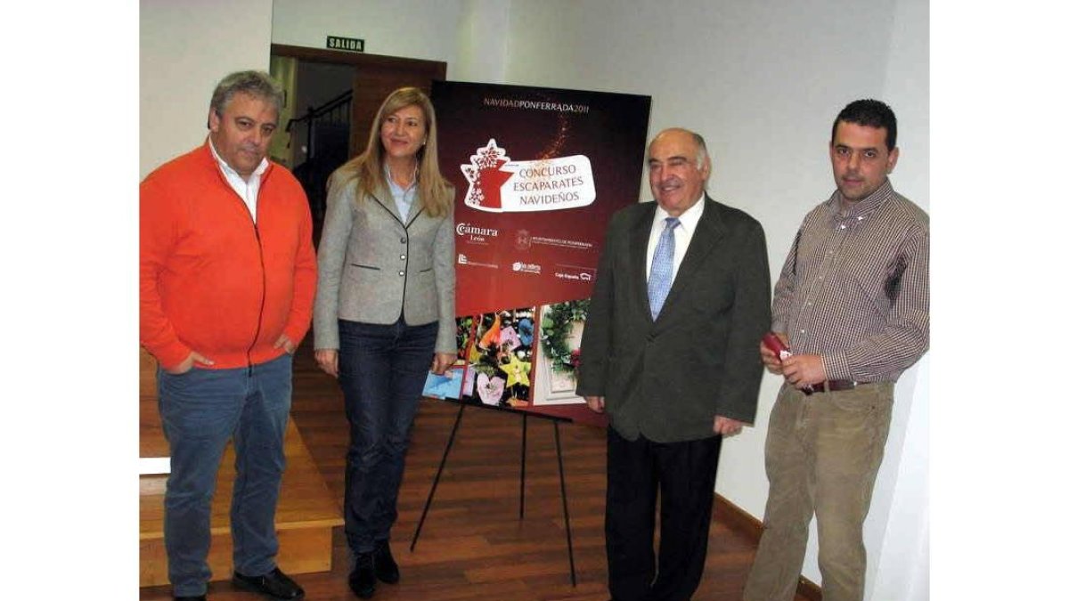 Macías, Magaz, Viloria y Morán, ayer en la Cámara.