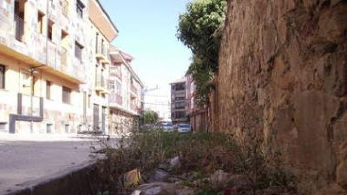 El encintado de las aceras retiene la basura.