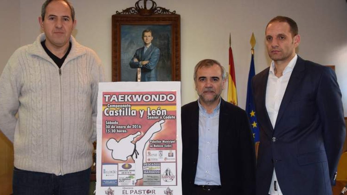 José Ignacio Salgado, José Miguel Palazuelo y Miguel Ángel Huerga, en la presentación.