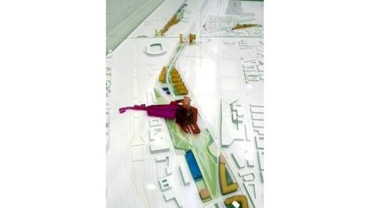 Imagen de la maqueta del proyecto ganador de la integración del tren