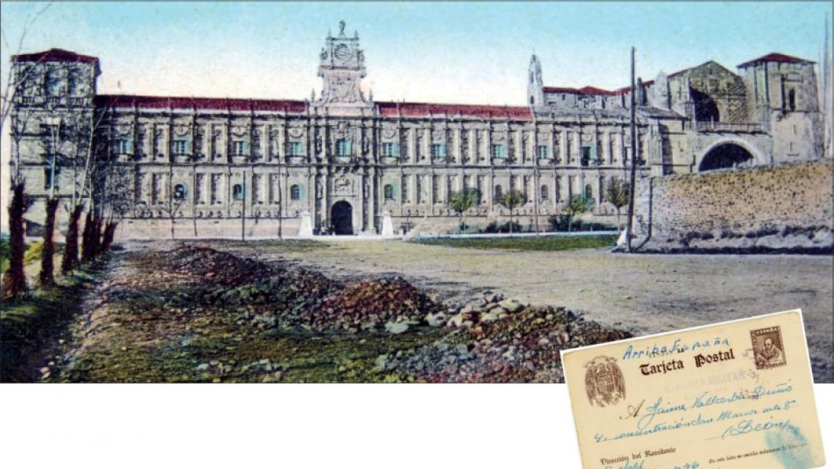 El campo de concentración de San Marcos y postal  enviada a un preso.