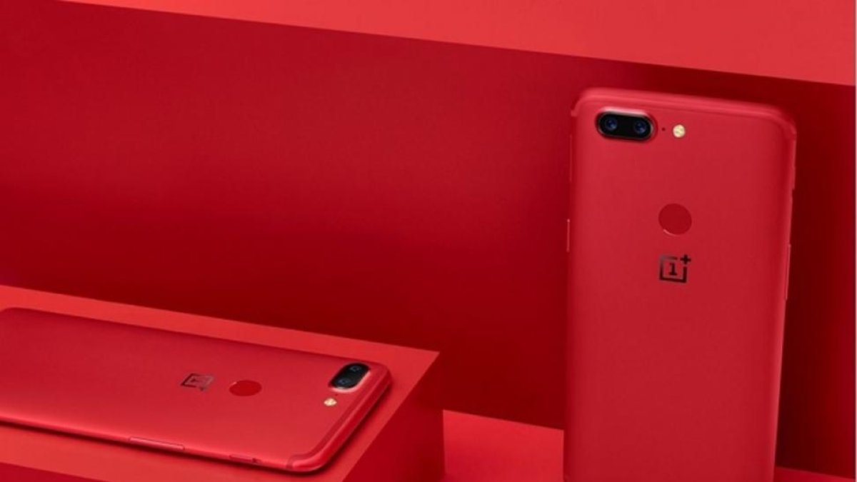 0   Nueva versión OnePlus 5t en rojo.