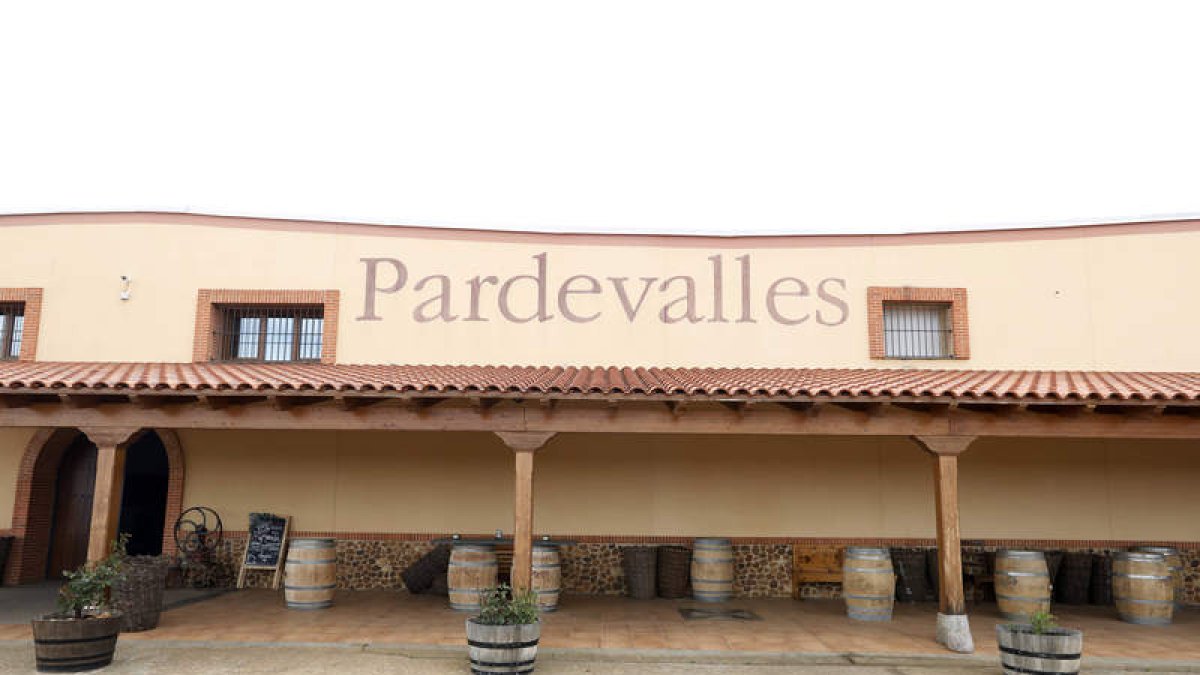 Entrada a la bodega Pardevalles de Valdevimbre. DL
