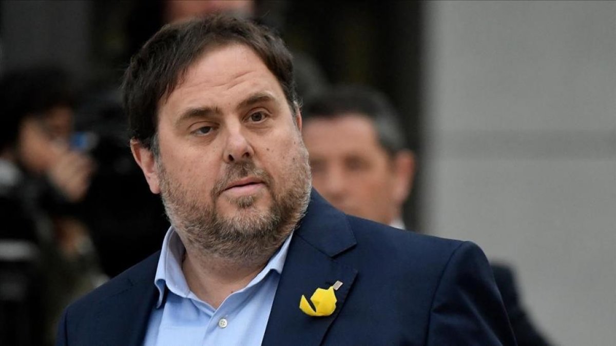 Oriol Junqueras, el pasado día 2 de noviembre, a su llegada a Madrid para declarar. /