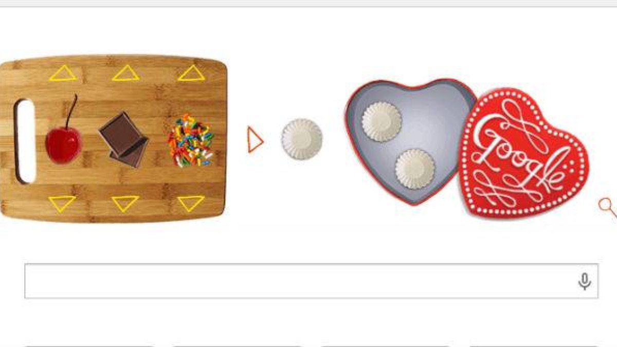 Google regala bombones virtuales con su 'doodle' interactivo.