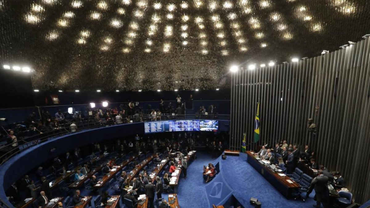 El Senado brasileño durante el inicio del proceso del 'impeachment' a Rousseff.