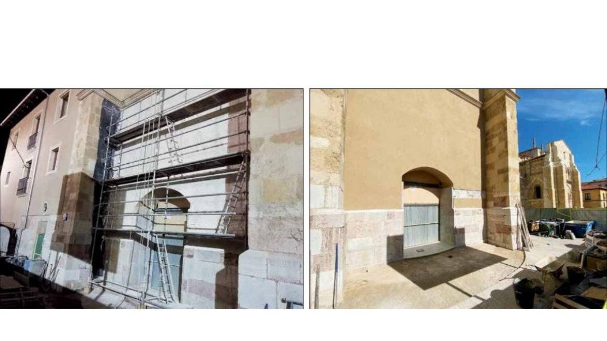 Imagen con las dos puertas, la que daba acceso al museo y la nueva. La nueva puerta ya existía y en algún momento fue cegada. DL | RAMRO