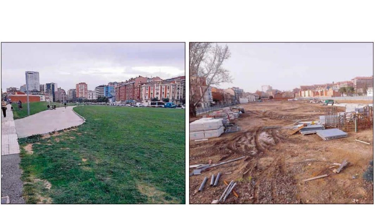 Los dos solares resultantes de la reforma ferroviaria de Gijón y León