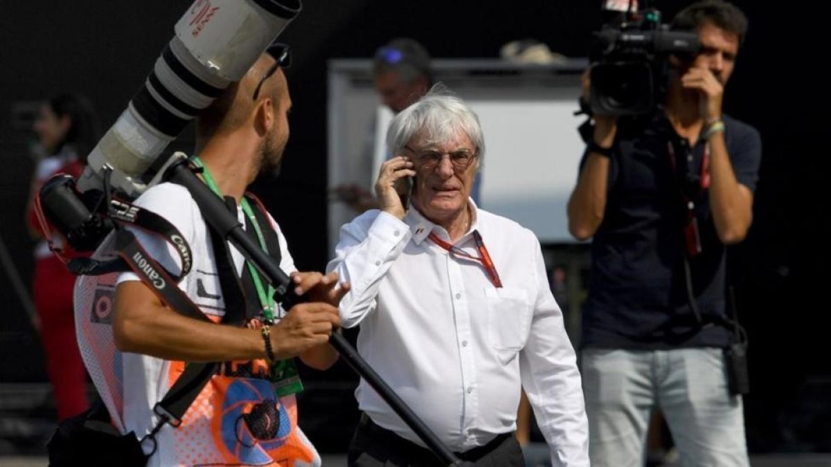 Bernie Ecclestone, en el circuito de Monza, el pasado fin de semana.