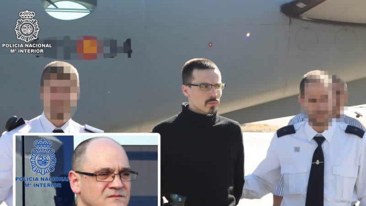 Ángel María López Anta, en el momento de su detención y en la actualidad. DL