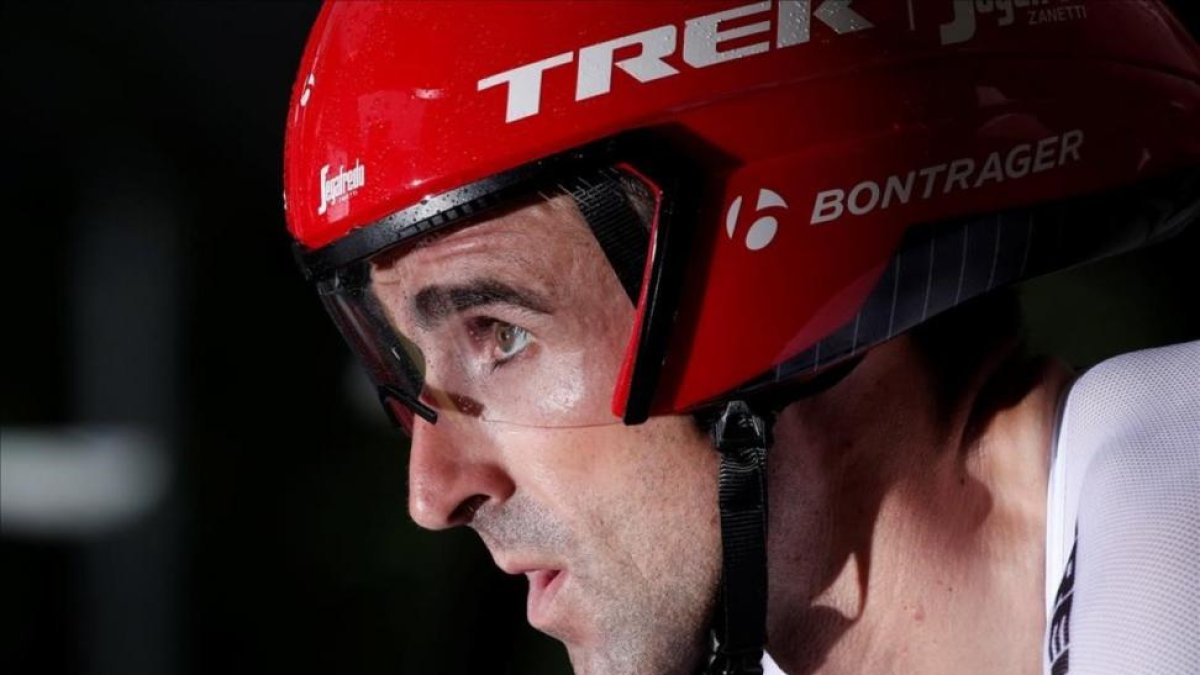 Haimar Zubeldia, en la contrarreloj de Düsseldorf.