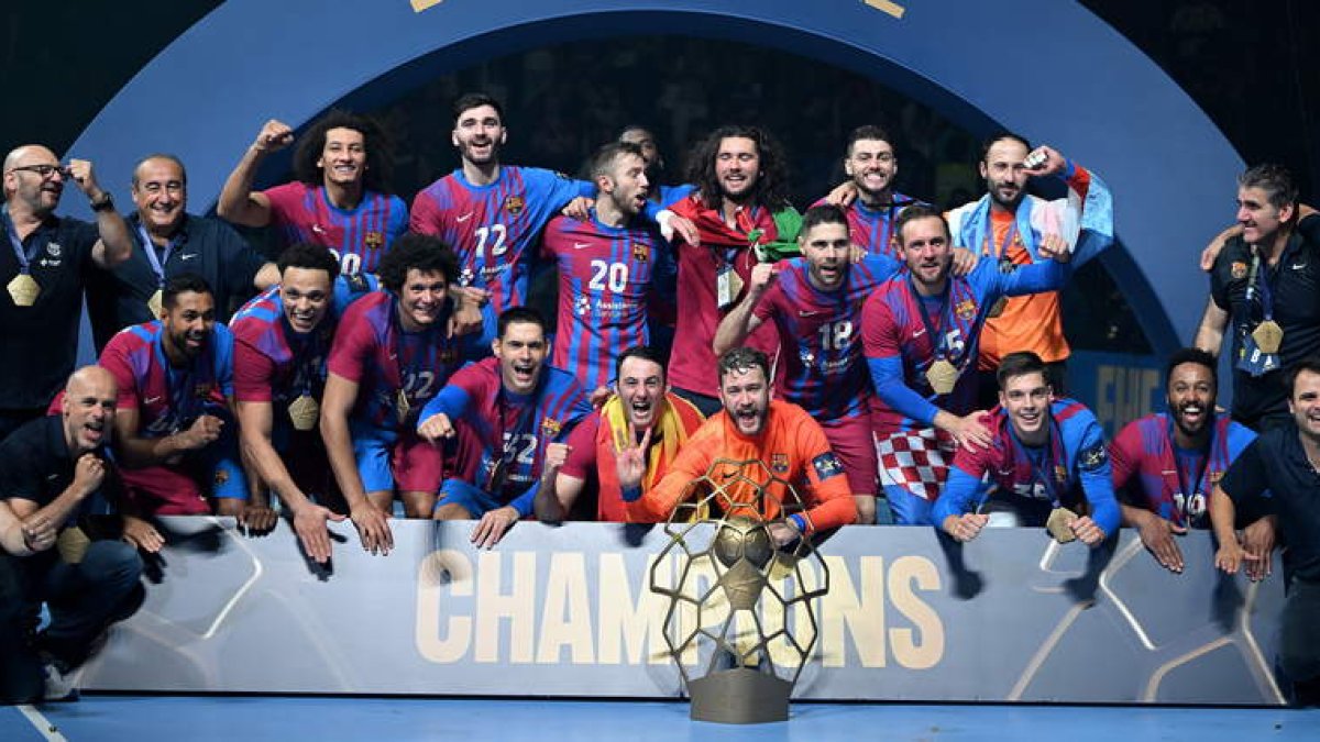 El Barça de balonmano conquista por segundo año consecutivo la ‘final four’ de la Liga de Campeones de balonmano. U. H.