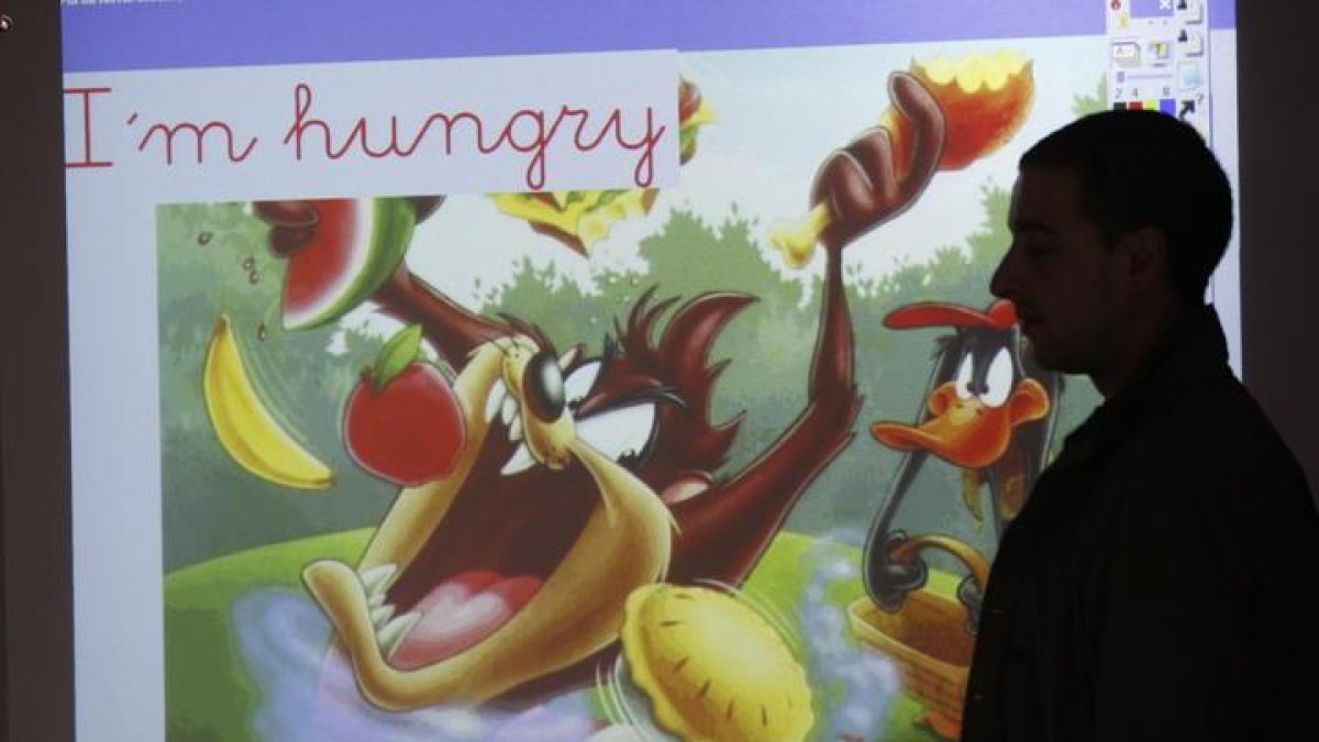 Educación bilingüe en un colegio de León.