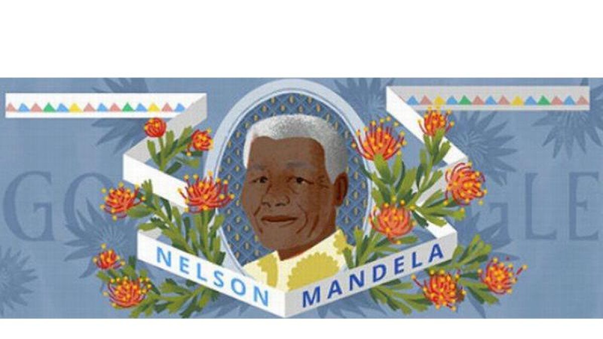 'Doodle' dedicado a Nelson Mandela.