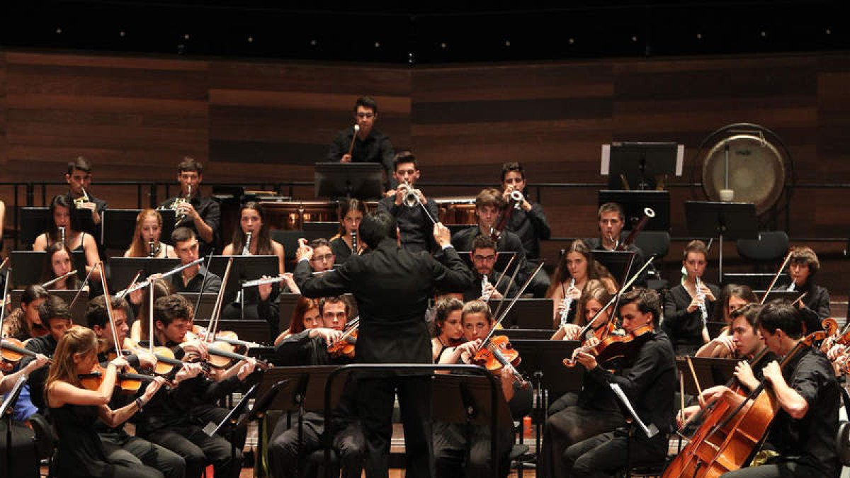 La Joven Orquesta Leonesa actuaba a principios de julio en el Auditorio Ciudad de León.