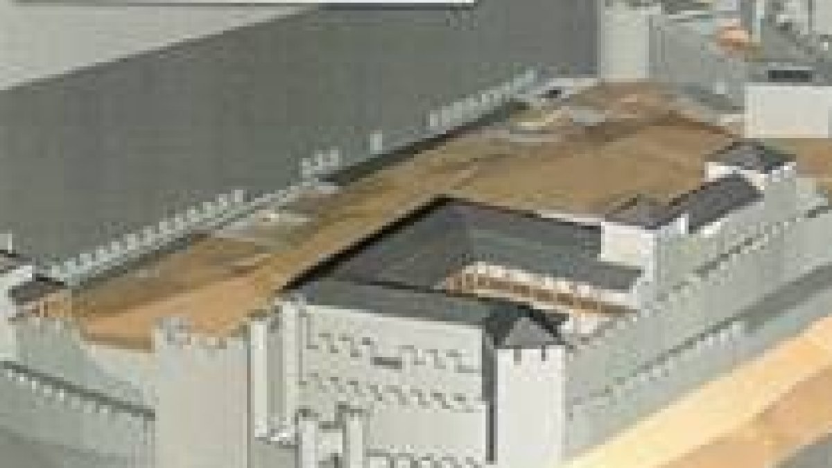 Reconstrucción virtual de la futura zona palacial del castillo