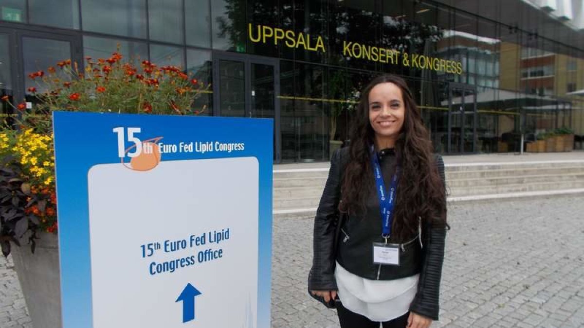Erica Renes, durante su participación en un congreso organizado por The European Federation of Lipid Science and Technology en Suecia. DL