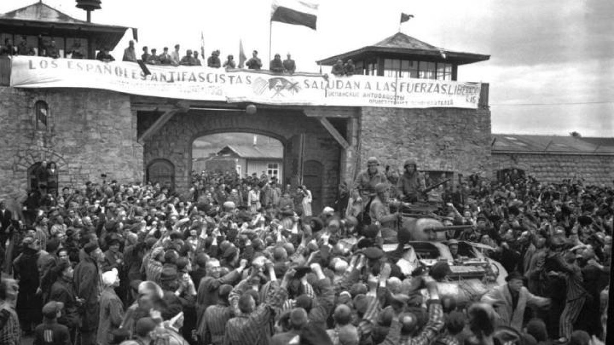 Imagen de la liberación del campo de exterminio nazi. EFE